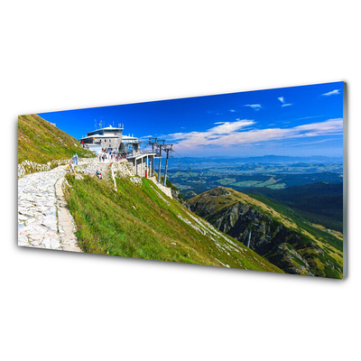 Foto op glas Mountain landscape path