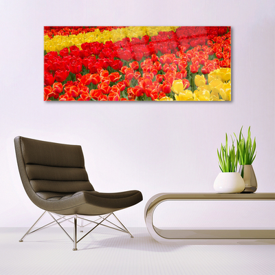 Glas schilderij Tulpen bloemen