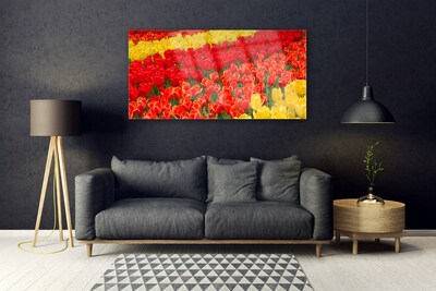 Glas schilderij Tulpen bloemen