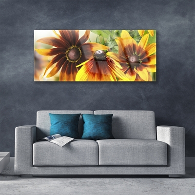 Glas schilderij Bloemen planten