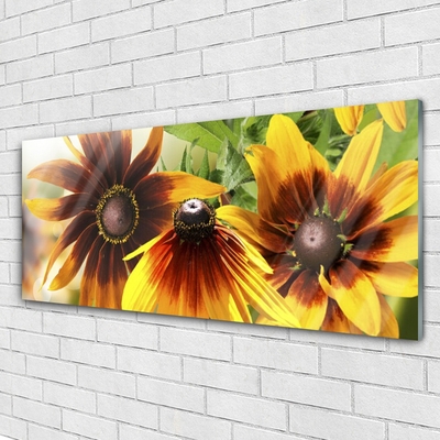 Glas schilderij Bloemen planten