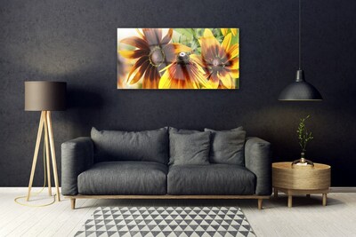 Glas schilderij Bloemen planten