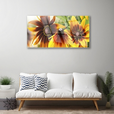 Glas schilderij Bloemen planten