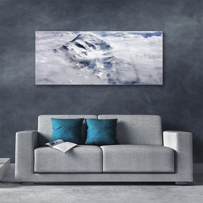 Glas schilderij Mist mountain landscape