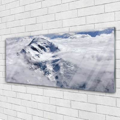 Glas schilderij Mist mountain landscape