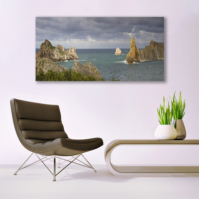 Glas schilderij Sea rock landscape