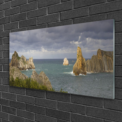 Glas schilderij Sea rock landscape