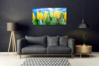 Glas schilderij Tulpen bloemen