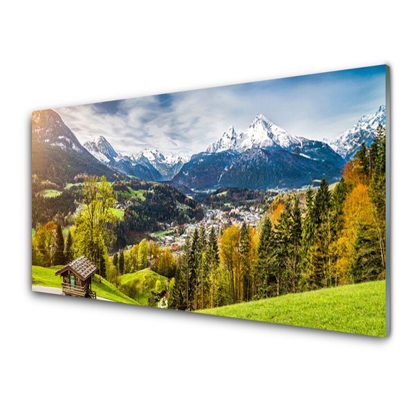 Glas schilderij Alps landscape