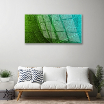 Glas schilderij Abstract plant leaves