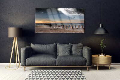 Glas schilderij Ocean beach landscape