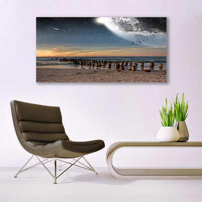 Glas schilderij Ocean beach landscape