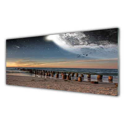 Glas schilderij Ocean beach landscape