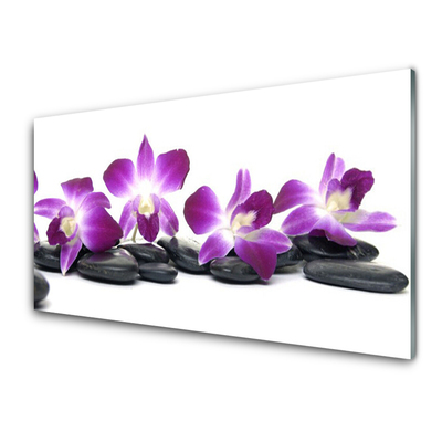 Glas schilderij Orchidee bloem spa