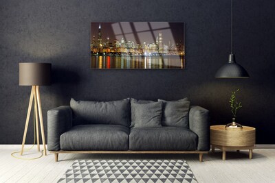 Glas schilderij Dorpshuizen