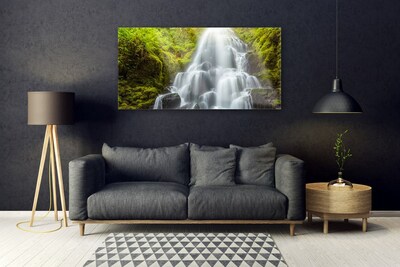 Glas schilderij Waterval natuur