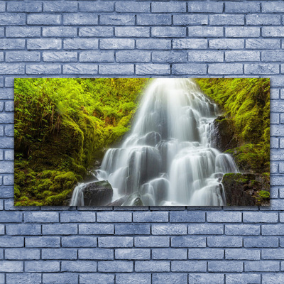 Glas schilderij Waterval natuur