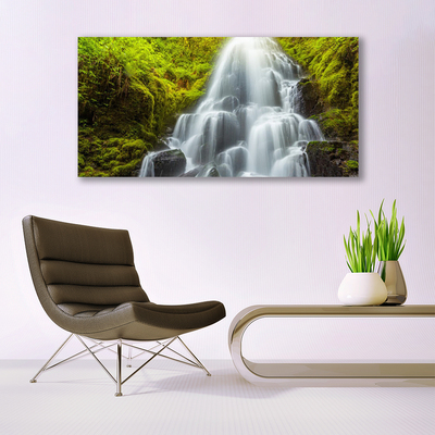 Glas schilderij Waterval natuur