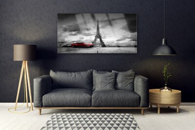 Glas schilderij Eiffeltoren architectuur