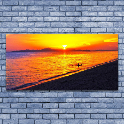 Glas schilderij Sun sea beach landschap