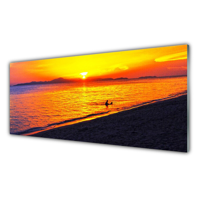Glas schilderij Sun sea beach landschap