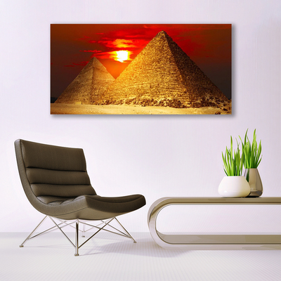 Glas schilderij Piramides architectuur