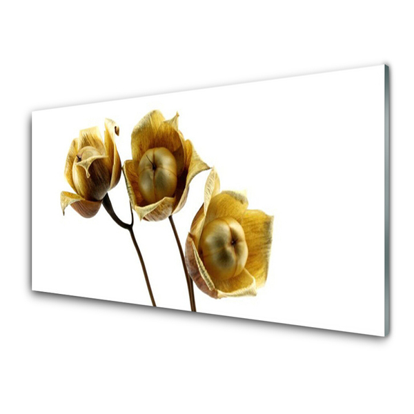 Glas schilderij Bloemen planten