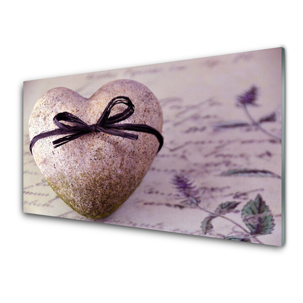 Glas schilderij Stone kunst van het hart
