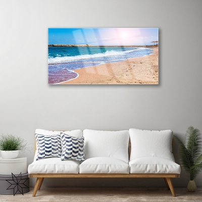 Glas schilderij Ocean beach landscape