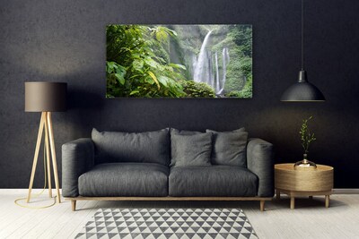 Glas schilderij Waterval natuur