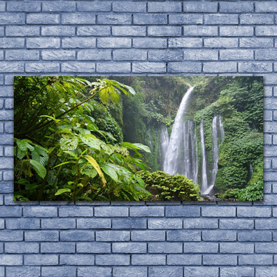 Glas schilderij Waterval natuur