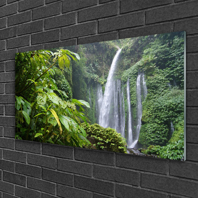 Glas schilderij Waterval natuur