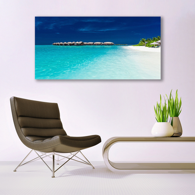 Glas schilderij Sea beach landscape