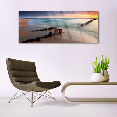 Glas schilderij Ocean beach landscape