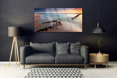 Glas schilderij Ocean beach landscape