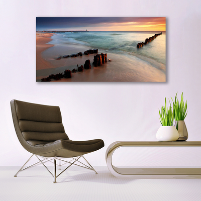 Glas schilderij Ocean beach landscape