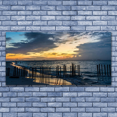 Glas schilderij Sea beach landscape