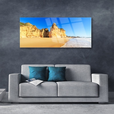 Glas schilderij Ocean beach landscape