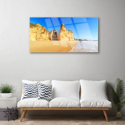 Glas schilderij Ocean beach landscape