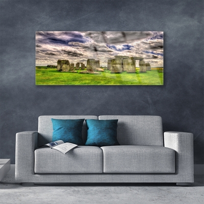 Glas schilderij Stonehenge landscape