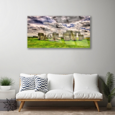 Glas schilderij Stonehenge landscape