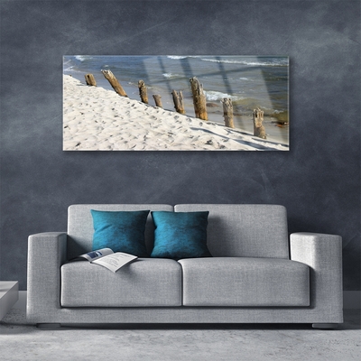 Glas schilderij Strand zee landschap