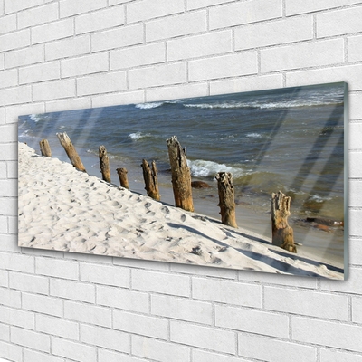 Glas schilderij Strand zee landschap