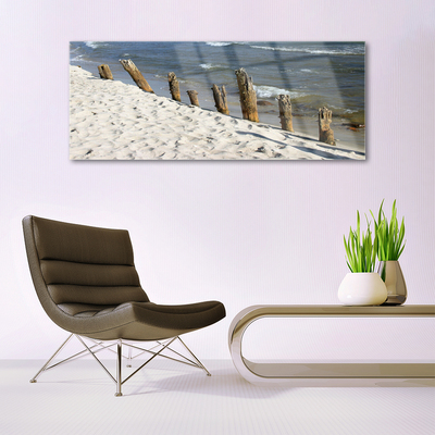 Glas schilderij Strand zee landschap