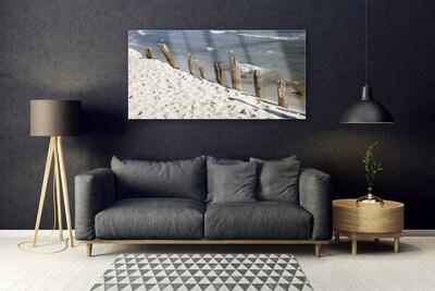 Glas schilderij Strand zee landschap