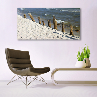 Glas schilderij Strand zee landschap