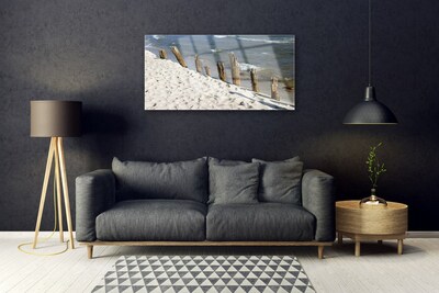 Glas schilderij Strand zee landschap