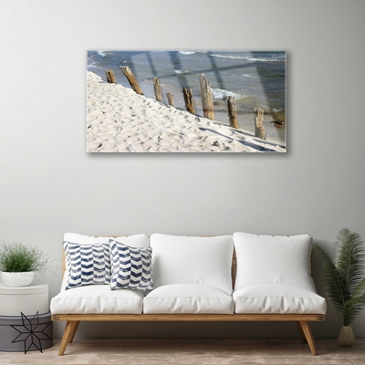 Glas schilderij Strand zee landschap