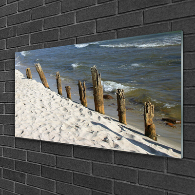 Glas schilderij Strand zee landschap