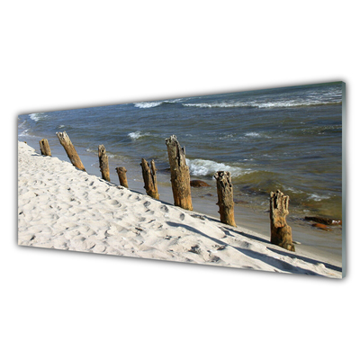 Glas schilderij Strand zee landschap